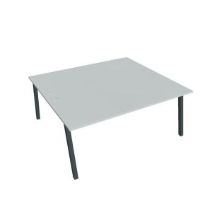 Pracovný stôl UNI A, 180x75,5x160 cm, sivá/čierna