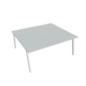 Pracovný stôl UNI A, 180x75,5x160 cm, sivá/biela