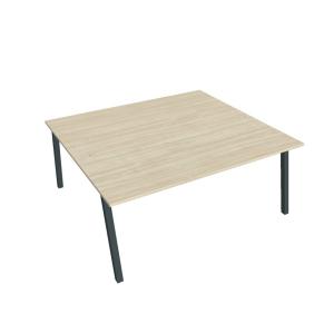 Pracovný stôl UNI A, 180x75,5x160 cm, agát/čierna