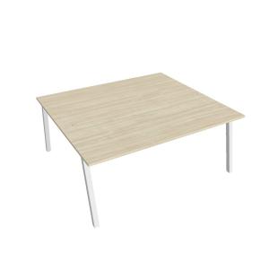 Pracovný stôl UNI A, 180x75,5x160 cm, agát/biela