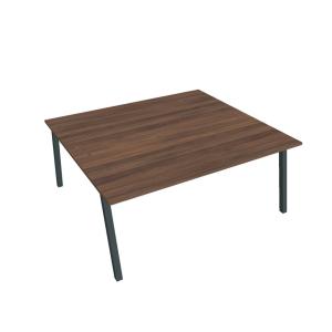 Pracovný stôl UNI A, 180x75,5x160 cm, orech/čierna