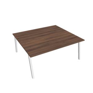 Pracovný stôl UNI A, 180x75,5x160 cm, orech/biela