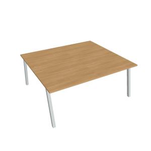 Pracovný stôl UNI A, 180x75,5x160 cm, dub/sivá
