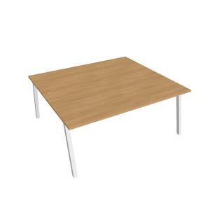 Pracovný stôl UNI A, 180x75,5x160 cm, dub/biela