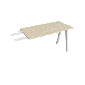 Pracovný stôl UNI A, kolmo reťaziaci, 120x75,5x60 cm, agát/biela