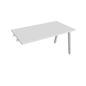 Rokovací stôl UNI A, k pozdĺ. reťazeniu, 140x75,5x80 cm, biela/sivá