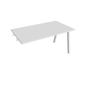 Rokovací stôl UNI A, k pozdĺ. reťazeniu, 140x75,5x80 cm, biela/biela
