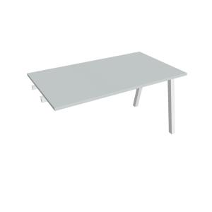 Rokovací stôl UNI A, k pozdĺ. reťazeniu, 140x75,5x80 cm, sivá/biela