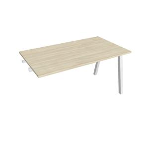 Rokovací stôl UNI A, k pozdĺ. reťazeniu, 140x75,5x80 cm, agát/biela