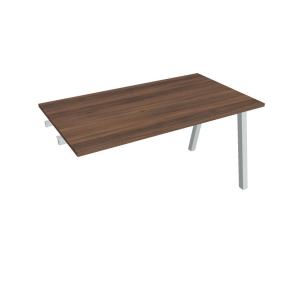 Rokovací stôl UNI A, k pozdĺ. reťazeniu, 140x75,5x80 cm, orech/sivá