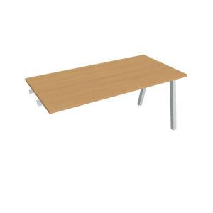 Rokovací stôl UNI A, k pozdĺ. reťazeniu, 160x75,5x80 cm, buk/sivá