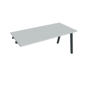 Rokovací stôl UNI A, k pozdĺ. reťazeniu, 160x75,5x80 cm, sivá/čierna