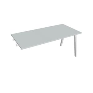 Rokovací stôl UNI A, k pozdĺ. reťazeniu, 160x75,5x80 cm, sivá/biela