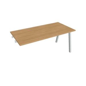 Rokovací stôl UNI A, k pozdĺ. reťazeniu, 160x75,5x80 cm, dub/sivá
