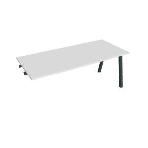 Rokovací stôl UNI A, k pozdĺ. reťazeniu, 180x75,5x80 cm, biela/čierna