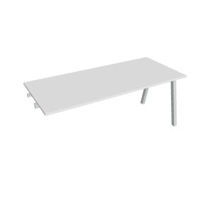 Rokovací stôl UNI A, k pozdĺ. reťazeniu, 180x75,5x80 cm, biela/sivá