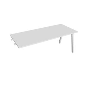 Rokovací stôl UNI A, k pozdĺ. reťazeniu, 180x75,5x80 cm, biela/biela