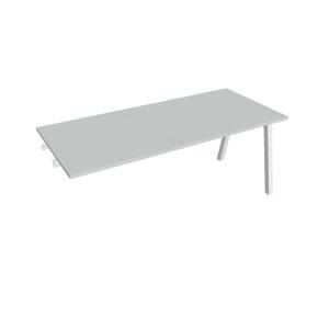 Rokovací stôl UNI A, k pozdĺ. reťazeniu, 180x75,5x80 cm, sivá/biela