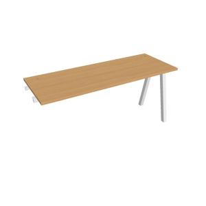Pracovný stôl UNI A, k pozdĺ. reťazeniu, 160x75,5x60 cm, buk/biela