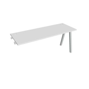 Pracovný stôl UNI A, k pozdĺ. reťazeniu, 160x75,5x60 cm, biela/sivá