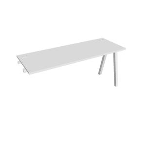 Pracovný stôl UNI A, k pozdĺ. reťazeniu, 160x75,5x60 cm, biela/biela