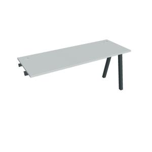 Pracovný stôl UNI A, k pozdĺ. reťazeniu, 160x75,5x60 cm, sivá/čierna