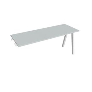 Pracovný stôl UNI A, k pozdĺ. reťazeniu, 160x75,5x60 cm, sivá/biela