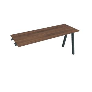Pracovný stôl UNI A, k pozdĺ. reťazeniu, 160x75,5x60 cm, orech/čierna