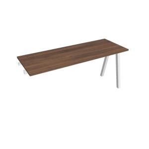 Pracovný stôl UNI A, k pozdĺ. reťazeniu, 160x75,5x60 cm, orech/biela