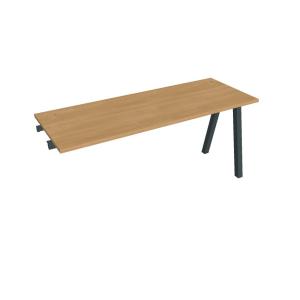 Pracovný stôl UNI A, k pozdĺ. reťazeniu, 160x75,5x60 cm, dub/čierna