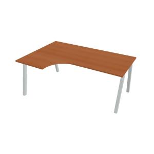 Pracovný stôl UNI A, ergo, pravý, 180x75,5x120 cm, čerešňa/sivá