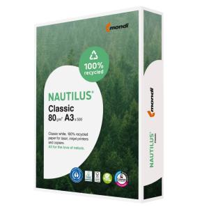 Kopírovací papier Nautilus recyklovaný A3, 80g