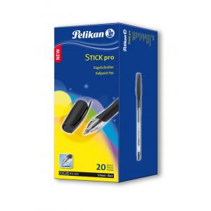 Guľôčkové pero Pelikan Stick Pro K91 20 ks v bal. čierne