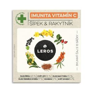 Čaj LEROS bylinný Natur Imunita Vitamín C šípka & rakytník 10 x 1,5 g