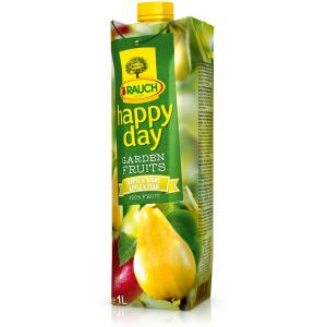 Džús HAPPY DAY Garden Fruits Jablko-hruška 100% 1L