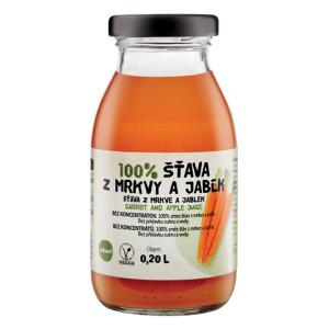 ZDRAVO šťava 100% mrkvovo-jablková 10x0,2l NEVRATNÉ SKLO