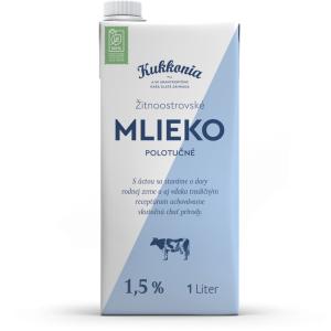 Trvanlivé mlieko Žitnoostrovské Kukkonia polotučné 1l