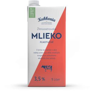 Trvanlivé mlieko Žitnoostrovské Kukkonia plnotučné 1l