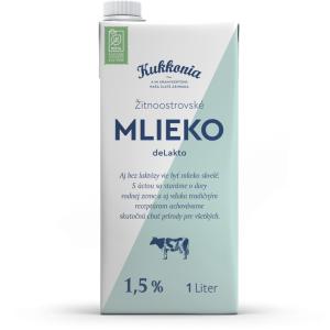 Trvanlivé mlieko Žitnoostrovské Kukkonia bezlaktózové 1,5% 1l