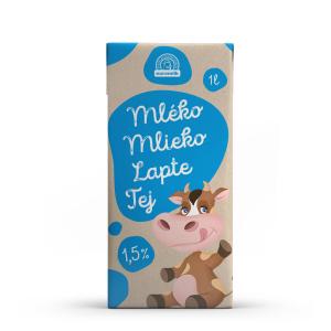 Trvanlivé mlieko Euromilk 1,5% polotučné 1l