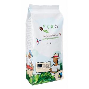 Káva Fairtrade Puro Dark roast zrnková 1kg