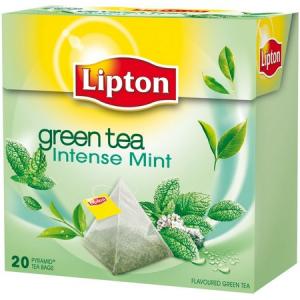 Čaj Lipton zelený Intense Mint pyramídy 32 g