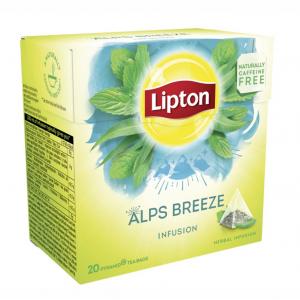 Čaj Lipton bylinný Infusion Herbal Alps Breeze pyramídy 22 g