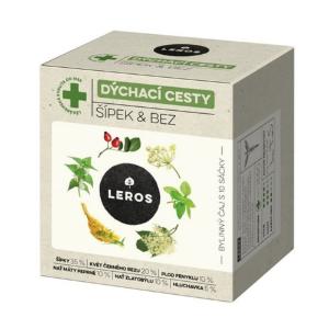 Čaj LEROS Natur bylinný na dýchacie cesty šípka & baza 10x1,5 g