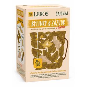 Čaj LEROS Čajovňa bylinky & zázvor s lipou a citrónom 20x2 g