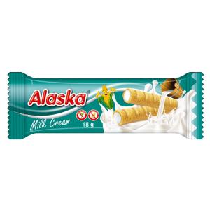 Trubičky Alaska plnené mliečným krémom 18 g