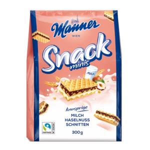 Oblátky Manner Snack Minis  lieskovoorieškové 300g