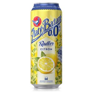 Pivo Zlatý Bažant 0% nealko radler 0,5l 6ks Citrón plech