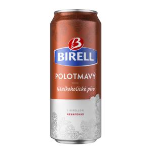 Pivo Birell `Z` nealko 0,5l 24ks Polotmavé plech
