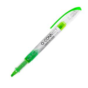 Zvýrazňovač Q-CONNECT liquid ink zelený
